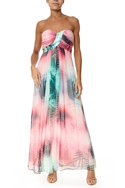 Vestido Longo Seda Estampado