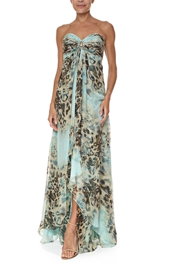 Vestido Longo Seda Estampado