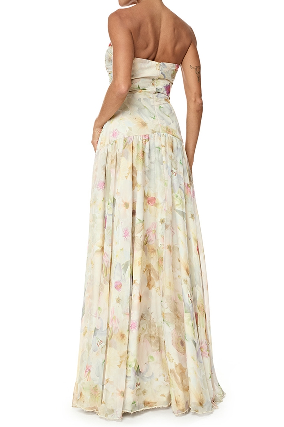 Vestido Longo Seda Estampado - DG76842 Essential Collection