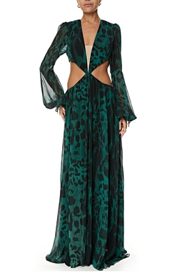 Vestido Longo Seda Estampado