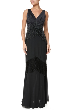 Vestido Longo Seda Preto