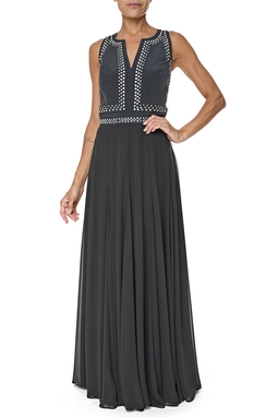 Vestido Longo Seda Preto