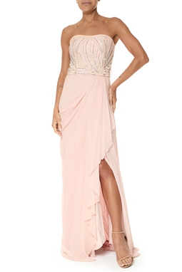 Vestido Longo Seda Rosa