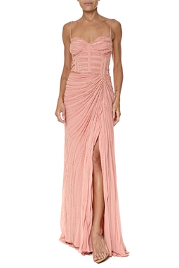 Vestido Longo Seda Rosa