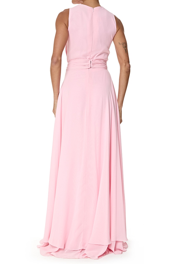 Vestido Longo Seda Rosa - DG76994 Antonio Filho