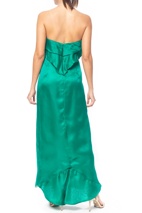 Vestido Longo Seda Verde - DG40820 Agilità