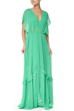 Vestido Longo Seda Verde