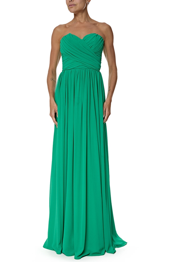 Vestido Longo Seda Verde - DG77000 Majeste
