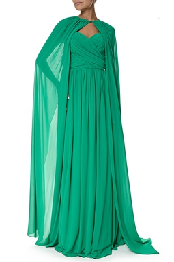 Vestido Longo Seda Verde
