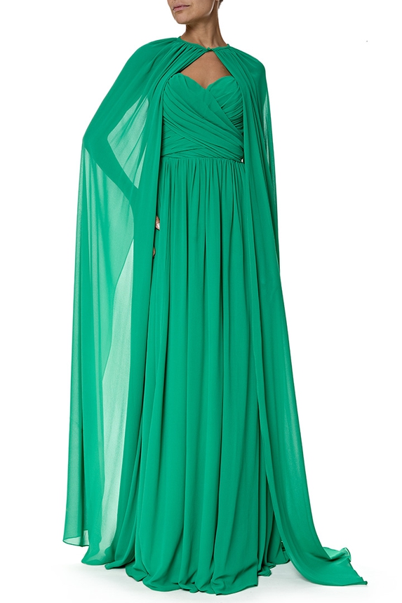 Vestido Longo Seda Verde - DG77000 Majeste