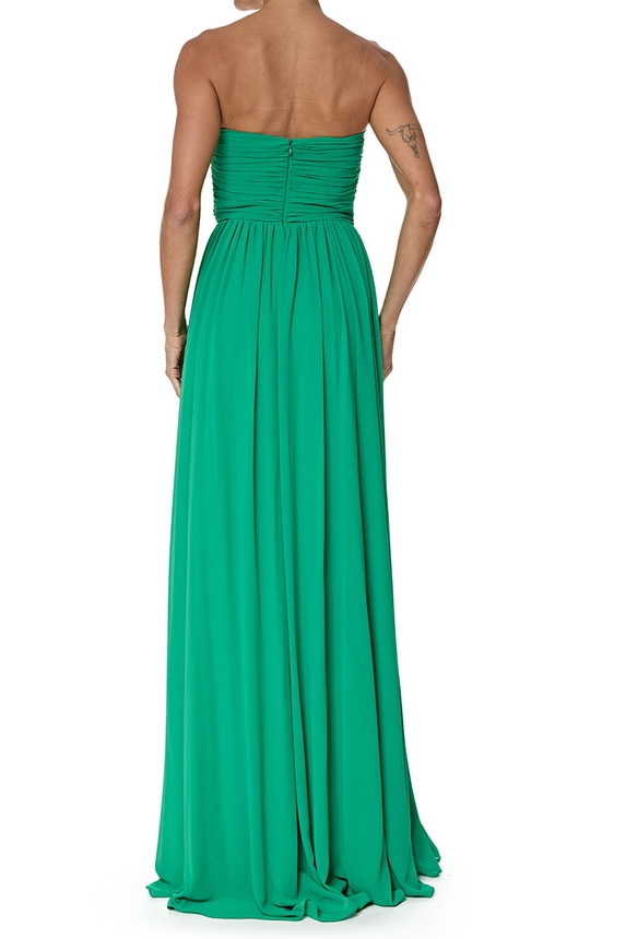 Vestido Longo Seda Verde - DG77000 Majeste