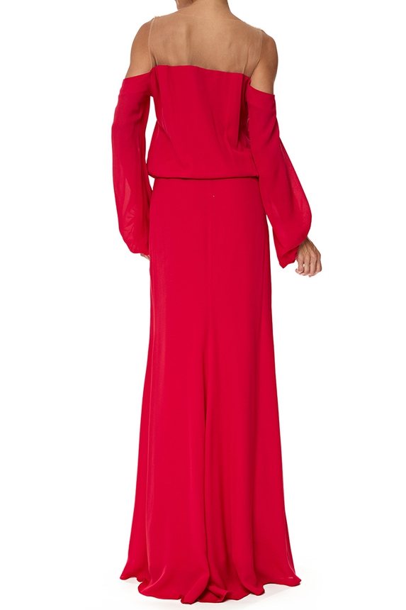 Vestido Longo Seda Vermelho - DG76804 Bo.Bô