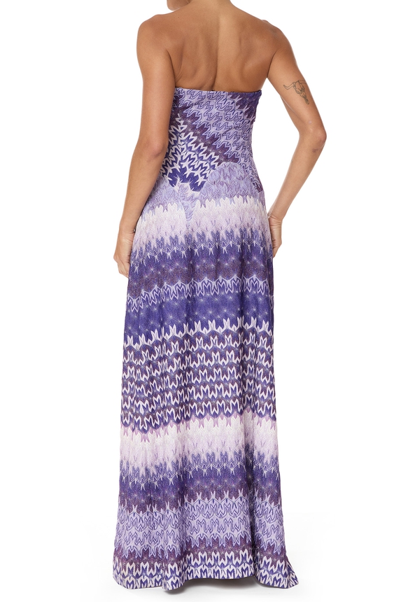 Vestido Longo Tricot Estampado - DG75894 Prime Collection