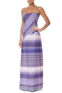 Vestido Longo Tricot Estampado
