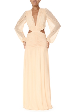 Vestido Longo Tule Laranja