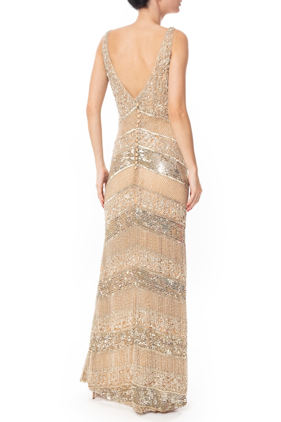 Vestido Longo Tule Prata - DG51165 Sandro Barros
