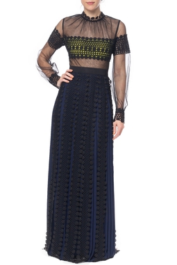 Vestido Longo Tule Preto