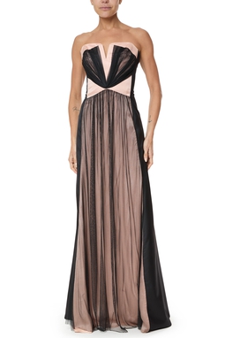 Vestido Longo Tule Preto