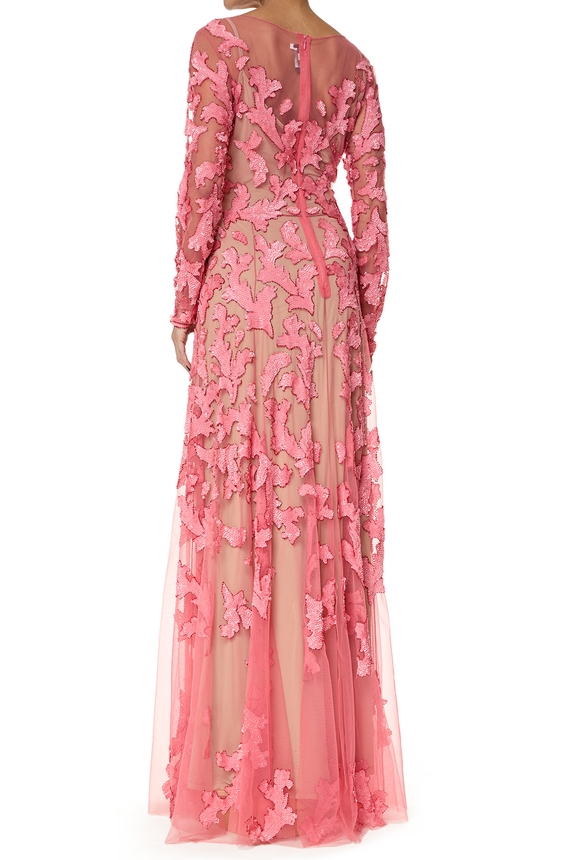 Vestido Longo Tule Rosa - DG76160 Prime Collection
