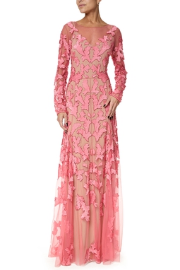 Vestido Longo Tule Rosa