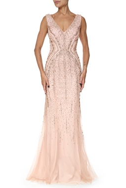 Vestido Longo Tule Rosa