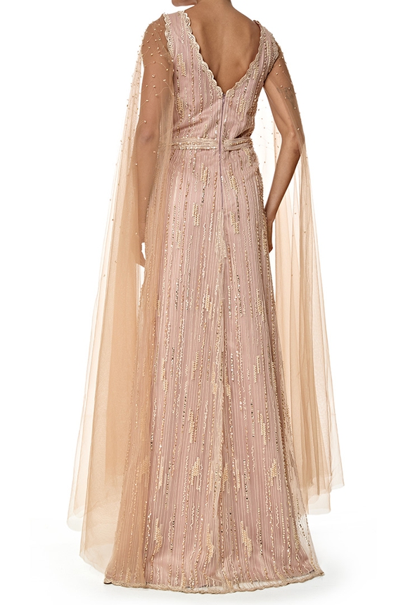 Vestido Longo Tule Rosa - DG77083 Prime Collection