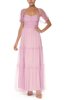 Vestido Longo Tule Roxo