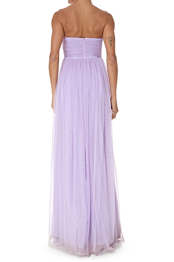 Vestido Longo Tule Roxo - DG76985 Essential Collection