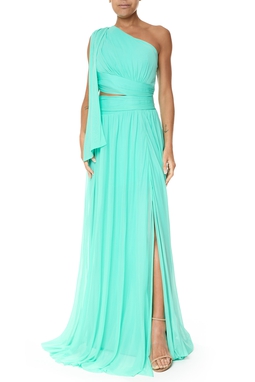 Vestido Longo Tule Verde