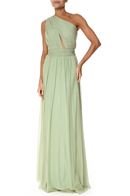 Vestido Longo Tule Verde
