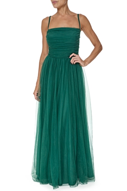 Vestido Longo Tule Verde