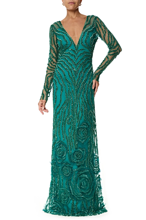 Vestido Longo Tule Verde - DG76761 Fabiana Milazzo