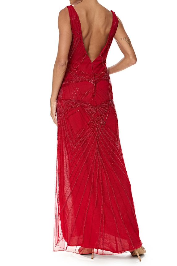 Vestido Longo Tule Vermelho - DG76877 Junior Santaella