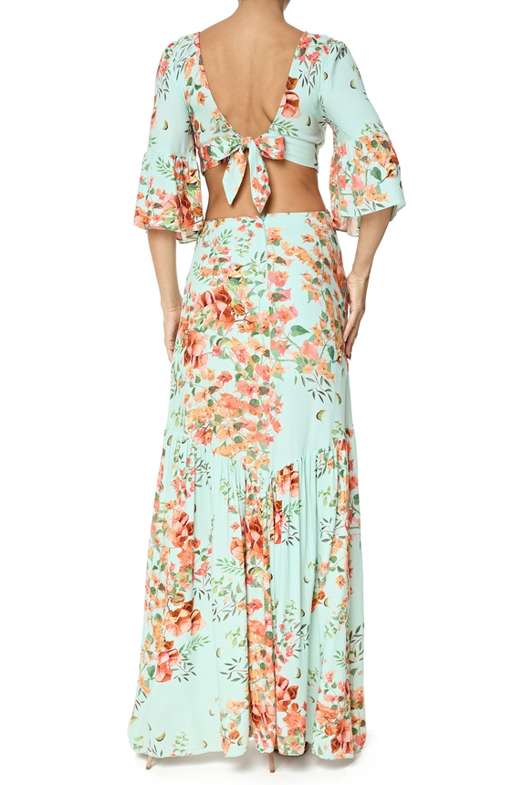 Vestido Longo Viscose Estampado - DG76322 Dress To