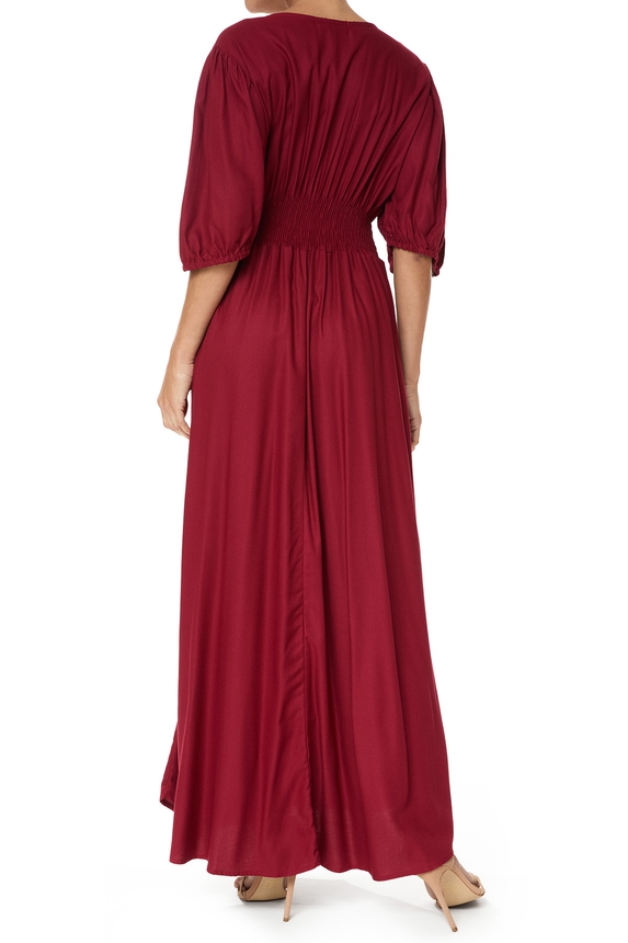 Vestido Longo Viscose Marsala - DG75919 Basic Collection