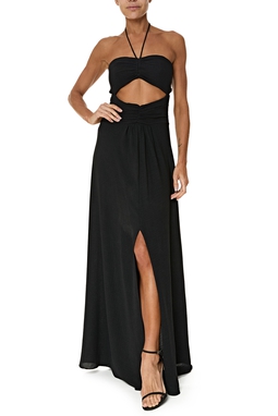 Vestido Longo Viscose Preto