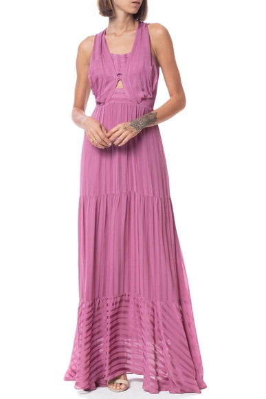Vestido Longo Viscose Rosê