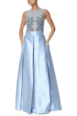 Vestido Longo Zibeline Azul