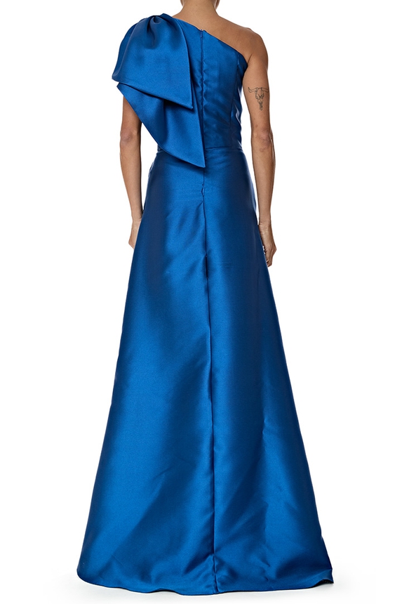 Vestido Longo Zibeline Azul - DG77080 Essential Collection