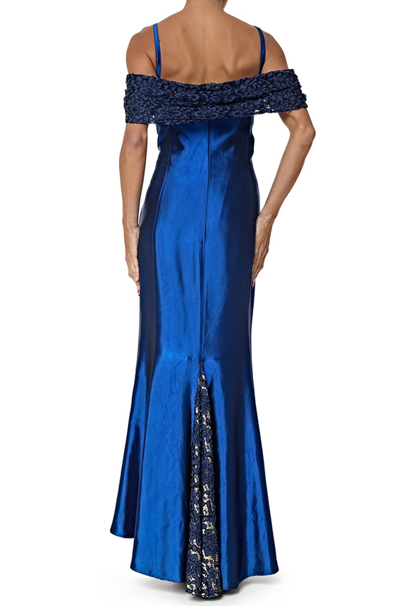 Vestido Longo Zibeline Azul - DG77091 Essential Collection