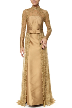 Vestido Longo Zibeline Dourado