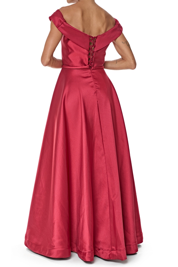 Vestido Longo Zibeline Marsala - DG76561 Essential Collection