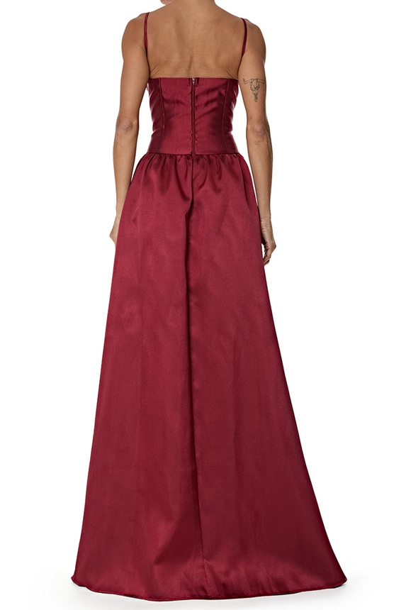 Vestido Longo Zibeline Marsala - DG77077 Essential Collection