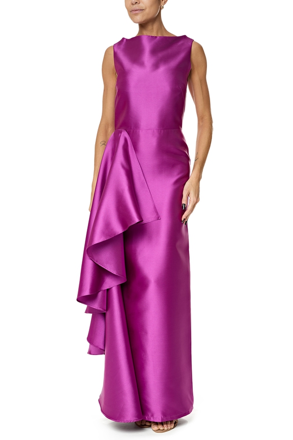 Vestido Longo Zibeline Rosa - DG76184 Essential Collection