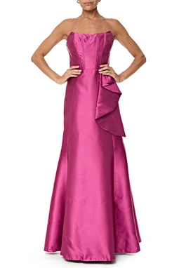 Vestido Longo Zibeline Rosa