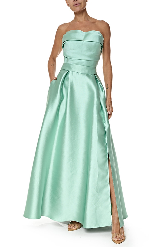 Vestido Longo Zibeline Verde - DG77043 Essential Collection