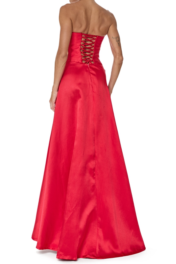 Vestido Longo Zibeline Vermelho - DG76549 Essential Collection