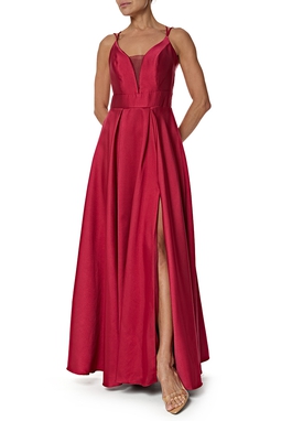 Vestido Longo Zibeline Vermelho