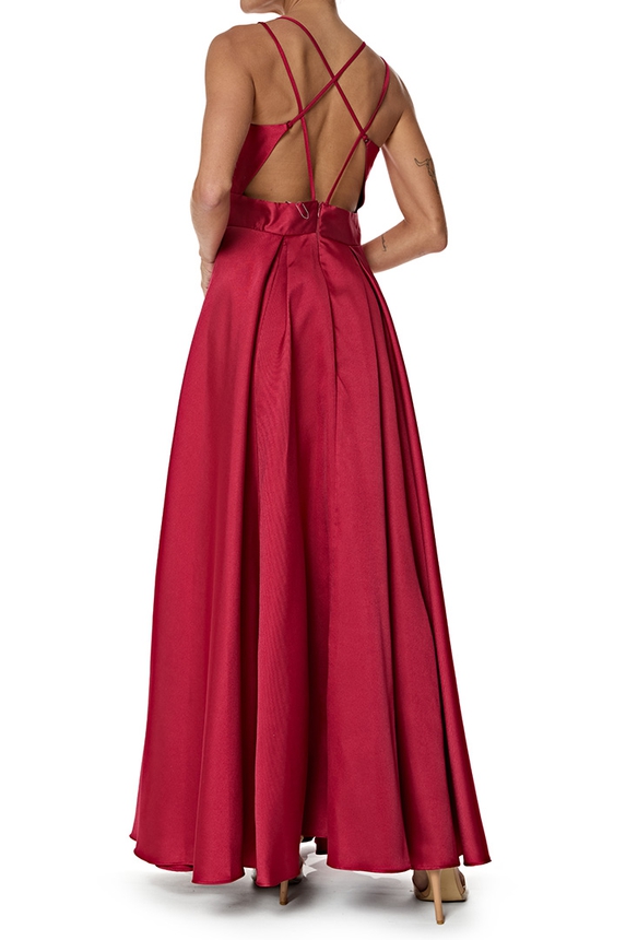 Vestido Longo Zibeline Vermelho - DG76970 Essential Collection