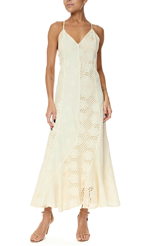 Vestido Midi Algodão Bege - DG76155 MOB